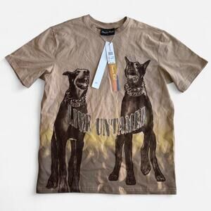 Smoke Rise Unisex T-Shirt L Graphic Sandstone Brown Casual